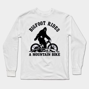 Bigfoot Riding A Mountain Long Sleeve T-Shirt